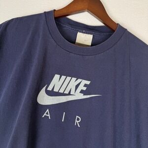 Vtg Nike Air T-Shirt‎ Mens XL Faded Navy Blue Short Sleeve Y2K 2000's Streetwear